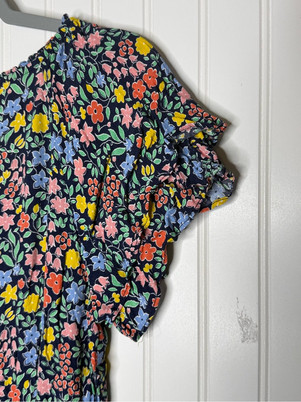 Talbots Gathered Tie Neck Floral Midi Dress Size 6 - Picture 5 of 13